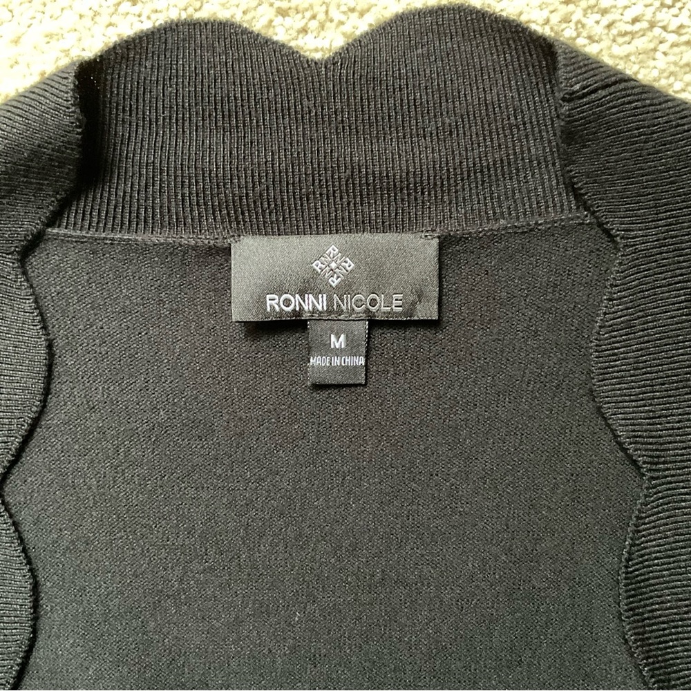 Ronni Nicole Black Shrug Bolero, Medium - Picture 2 of 6